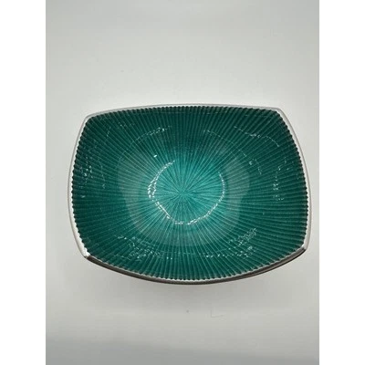 Simply Designz Teal/Blue Enamel Inside Silver Outside 5" Serving Bowls Decor - Image 1 of 4