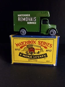 Matchbox #17B Bedford Removals Van 1958 Rare" Outlined Decal "  Crisp Orig B1Box - Picture 1 of 11