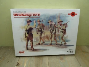 ICM Models WWI US Infantry 1917 4 Figure Set 1/35 Scale Sealed Model Kit 35689 - Bild 1 von 5