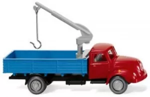 Magirus S 3500 Camion Battaglia Con Gru di Carico (Rosso / Blu) 1958 - Foto 1 di 1