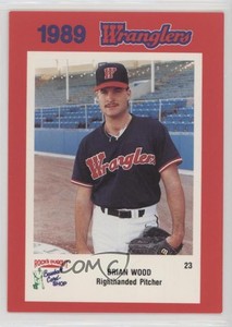 1989 Rock's Dugout Wichita Wranglers Brian Wood #23