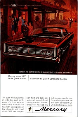 PRINT AD 1965 Mercury Courtesy Car at Cloister Sea Island Georgia 6.5 x 10 - Image 1 of 3