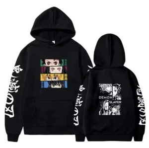 New Demon Slayer Tanjiro,Nezuko,Inosuke,Zenitsu Anime Pullover Hoodie READ DESCR - Picture 1 of 3