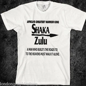 T-shirt Shaka Zulu, Malcolm X, MLK, Ferguson, Mike Brown, Nelson Mandela, nuova - Foto 1 di 2