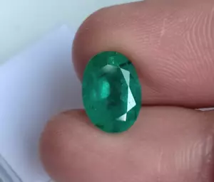 Emerald Oval Cut Zambian Green AGR Certified 3.35 Ct Loose Natural Gemstone - Picture 1 of 8