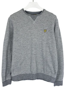 Suéter Lyle & Scott Para Hombre XL Con Logo Gris De Cuello Redondo Y Manga Larga - Imagen 1 de 8