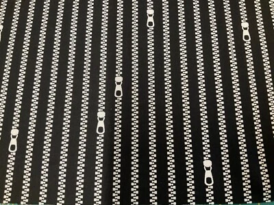 RILEY BLAKE -OLD MADE #C10597-ZIPPER STRIPE-BLACK BY J. WECKER FRISCH- BY THE YD - Image 1 of 3