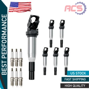6Pcs Ignition Coil +6 Spark Plug for BMW 328i 335i 435i 525i 528i M3 M4 X5 UF667 - Picture 1 of 8