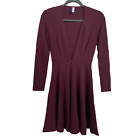 American Apparel Purple Plunge Neckline Dress Women's size Medium