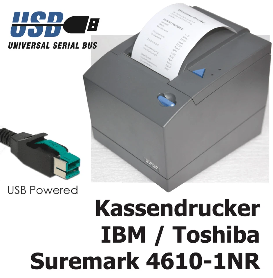 KASSEDRUCKER BONDRUCKER IBM TOSHIBA SUREMARK 4610-1NR USB POWERED INTERFACE V361 - Bild 1 von 1