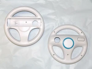 2 x Mario Kart Steering Wheels for Nintendo Wii & Wii U - Old Skool (WHITE) - Picture 1 of 1