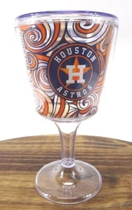 Houston Astros Baseball Team MLB Insulated Plastic Chalice / Wine Tailgating 8oz - Picture 1 of 4
