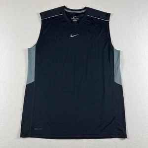 Camisa Nike Para Hombre Grande Negra Sin Mangas Top Dri-Fit Entrenamiento Correr Baloncesto - Imagen 1 de 10