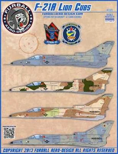 Pelzaufkleber 1/48 F-21A KFIR US Marine Corps Löwenjungen Gegner Flugzeug - Bild 1 von 7