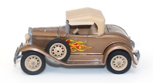 Vintage Hubley Ford Model A Roadster Diecast kit 1:20 Bult 60s Gold/ Flames