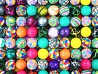 100 MIXED 27MM SUPERBALLS, HIGH BOUNCE VENDING BALLS, SUPER BOUNCY CARNIVAL BALL