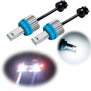 White CSP LED 3156 3157 Backup Reverse Light Bulbs For 1999-2013 Chevy Silverado - Foto 1 di 8