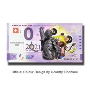 Tarjeta de recuerdo Euro Souvenir Anniversary Suiza 2021-4CHAU FreddieM.Color - Imagen 1 de 3
