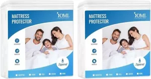 Bed Cover Full Size Fitted Sheet Zippered Mattress Protector Waterproof 2 Pack - Picture 1 of 9