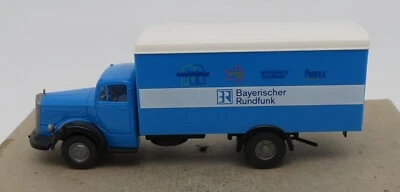 WIKING HO 1/87 MB MERCEDES L 6600 CAMION BAYERISCHER RUNDFUNK NESSUNA SCATOLA - Immagine 1 di 4