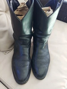 CHIPPEWA Indian Motorcycle Black Leather Cowboy Riding Boots Men's 13 Soft Toe - Picture 1 of 16
