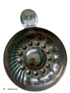 Vtg CHATEAU De MEURSAULT Wine Taster Silverplate Fleur de Lis Sommelier Cup - Picture 1 of 1