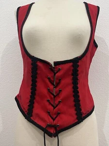 The Pyramid Collection Red Renaissance/Goth Underbust Corset - Picture 1 of 11