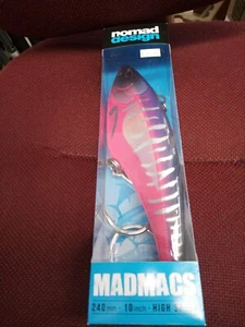 Señuelo de arrastre Nomad Madmacs 240 10" hundimiento de alta velocidad - caballa rosa caliente - Imagen 1 de 1