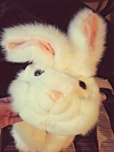 Enorme conejo/conejito de Pascua relleno blanco Jelly Bean 25x13 1999 grande suave - Imagen 1 de 8