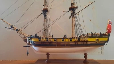  modellino in legno in scala 1/64 di uno "Snow" inglese del 1760  - Immagine 1 di 4