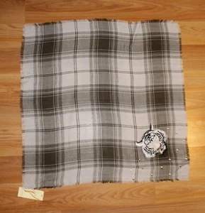 Nueva Colección XIIX Bordada Tigre Cuadrado Bandana Bufanda Nueva Con Etiquetas #CE24 - Imagen 1 de 1