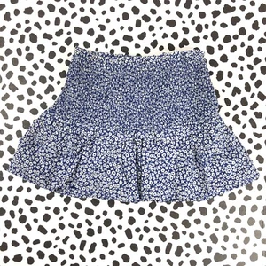 J.CREW CREWCUTS Girls' Smocked Blue Floral Cotton Voile Skirt SMALL BY169 - Picture 1 of 4