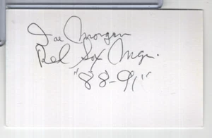 Joe Morgan Red Sox Autographed 5"x3" Index Card w/COA 103124DMCD80 - Picture 1 of 2