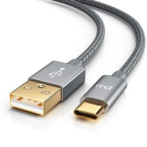 Primewire USB 3.1-Typ C zu USB 2.0-Typ A-Adapterkabel Ladekabel 2,0m Grau - Bild 1 von 4