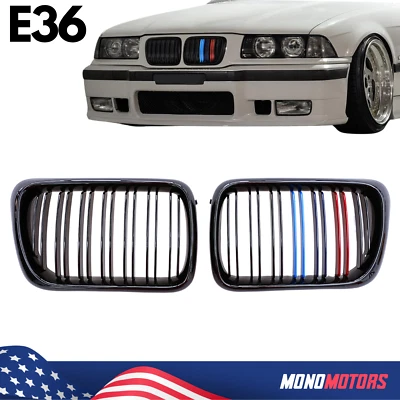 Rejilla delantera doble listón color M para BMW E36 M SPORT 1997-1999 parrilla serie 3 Foto 1 de 4