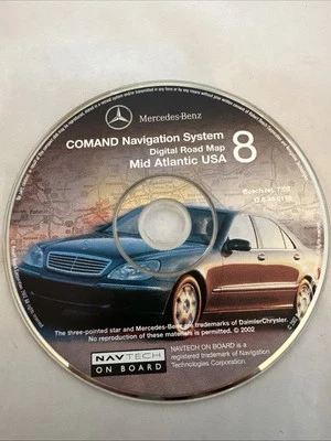 2000-2003 Mercedes Benz Comand  Navigation DISK #8 Mid Atlantic USA OEM - Image 1 of 4