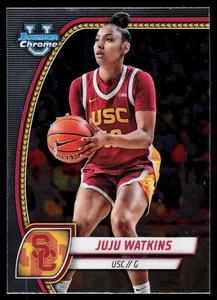 Juju Watkins 2024-25 Bowman University Chrome Black Wave Refractor USC Trojans - Bild 1 von 2