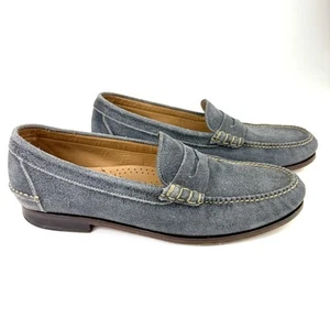Martin Dingman Penny Loafer 12M • 2nd Amendment Eagle Sole Distressed Blue Suede - Picture 1 of 17