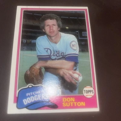 1981 Topps #605 Don Sutton Card Los Angeles Dodgers - Image 1 of 2