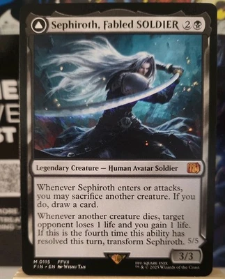 2025 Magic MTG Final Fantasy Sephiroth Fabled SOLDIER One-Winged Angel #0115 new - Image 1 of 2