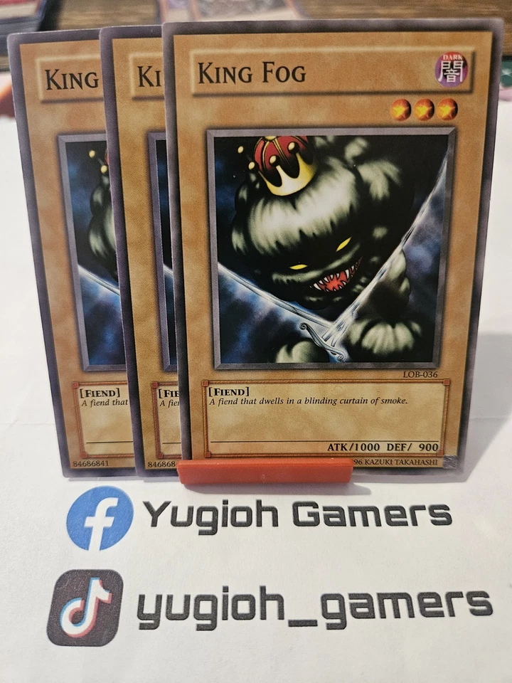 Yu-Gi-Oh King Fog X3 LOB Unlimited Common Light  Played  - Image 1 of 1