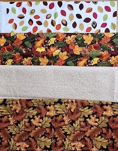 Ernte Quilt Stoff (4) 1/2 Yard Schnitte Herbst Blätter - Bild 1 von 5