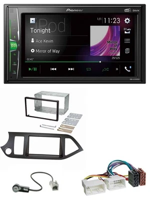 Pioneer 2DIN MP3 DAB USB Bluetooth Autoradio für Kia Picanto ab 11 Start-Stop - Bild 1 von 4