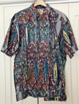 Camisa hawaiana John Severson by Kahala L diseño pez tropical algodón Foto 1 de 4