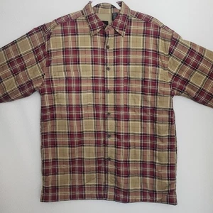 VTG Thomson Shirtmakers Mens Plaid Flannel Quilted Shacket Chore Shirt Sz Large - Picture 1 of 9