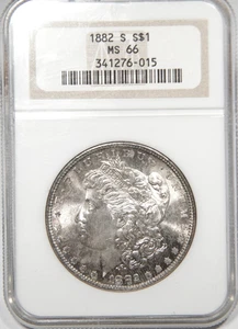 1882-S Morgan Silver Dollar NGC graded  MS 66  Very Light Toning - Picture 1 of 3