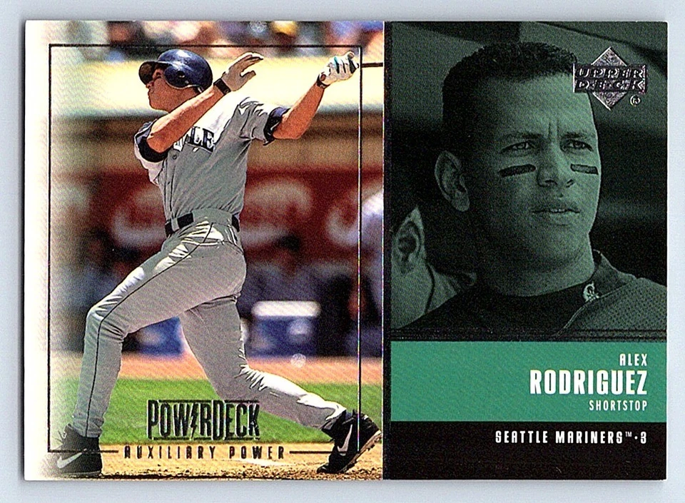 1999 Upper Deck PowerDeck Auxiliary Alex Rodriguez Seattle Mariners #AUX-12 - Image 1 of 2