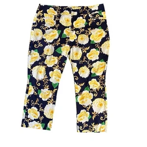 New York & Co 7th Ave Suiting Coll. Mehrfarbige Caprihose mit Blumenmuster Stretch Größe 12 - Bild 1 von 10