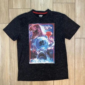 Universal Studios Grafik T-Shirt schwarz Größe Large Jaws Jurassic Park E.T. Film - Bild 1 von 6