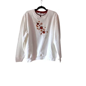 Hastings & Smith Mujer Calabaza Bordada Otoño Otoño Cuello Redondo Nuevo con Etiquetas Talla L - Imagen 1 de 8